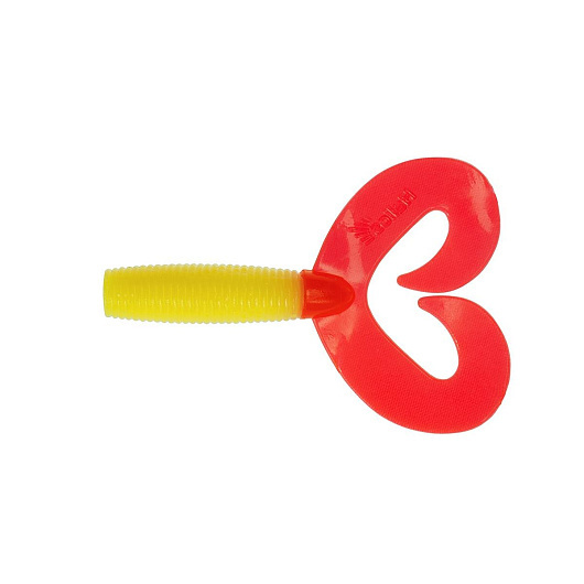 Твистер Credo Double Tail 2.95", 7.5см, Yellow RT